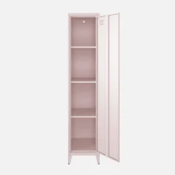 Industriële metalen kast 4 vakken 1 deur 38cm