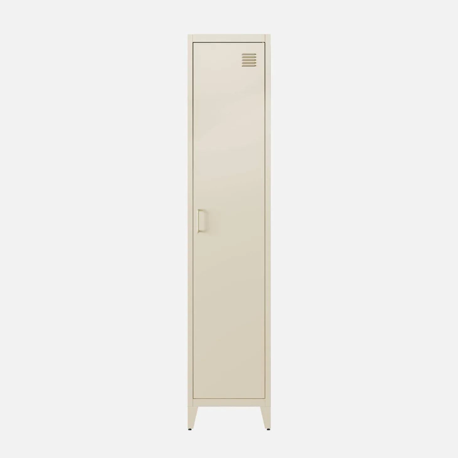 Industriële metalen kast 4 vakken 1 deur 38cm