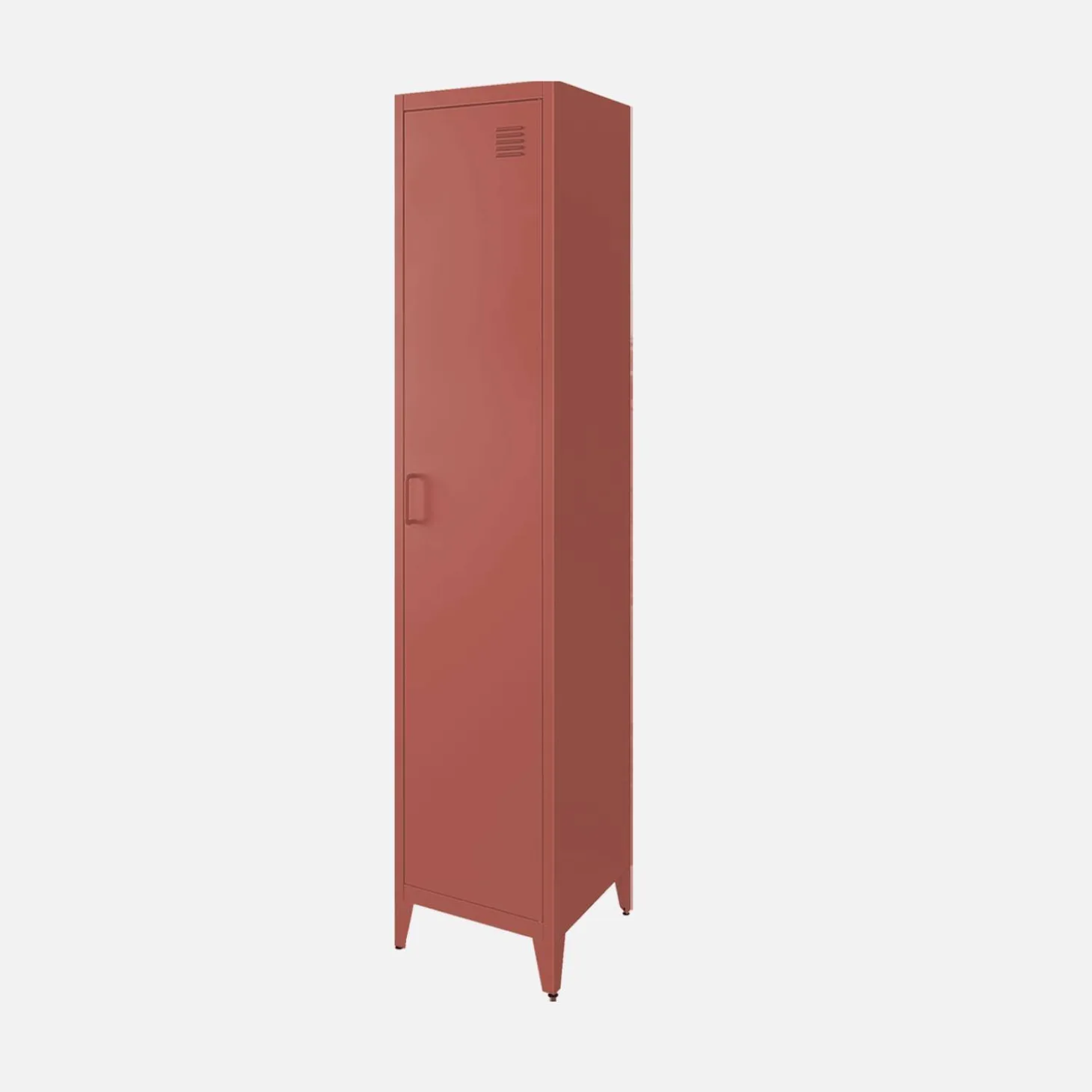 Industriële metalen kast 4 vakken 1 deur 38cm