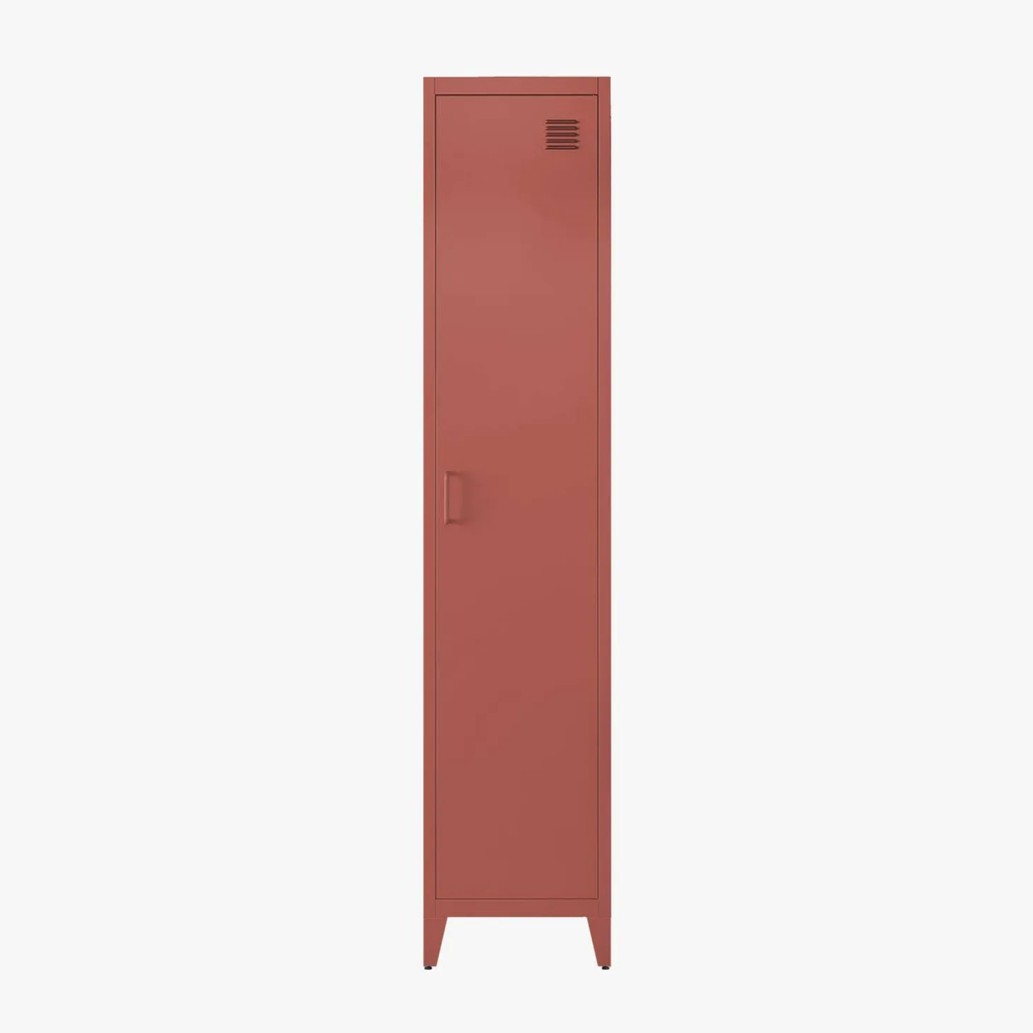 Industriële metalen kast 4 vakken 1 deur 38cm