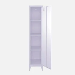 Industriële metalen kast 4 vakken 1 deur 38cm