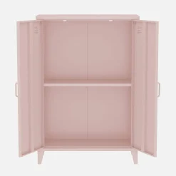 Industriële metalen kast 2 vakken 2 deuren 75cm