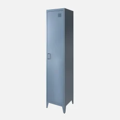 Industriële metalen kast 4 vakken 1 deur 38cm