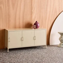 Industriële tv-meubel metaal 3 deuren 120cm