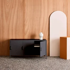 Industriële tv-meubel metaal 3 deuren 120cm
