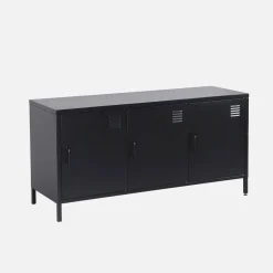 Industriële tv-meubel metaal 3 deuren 120cm