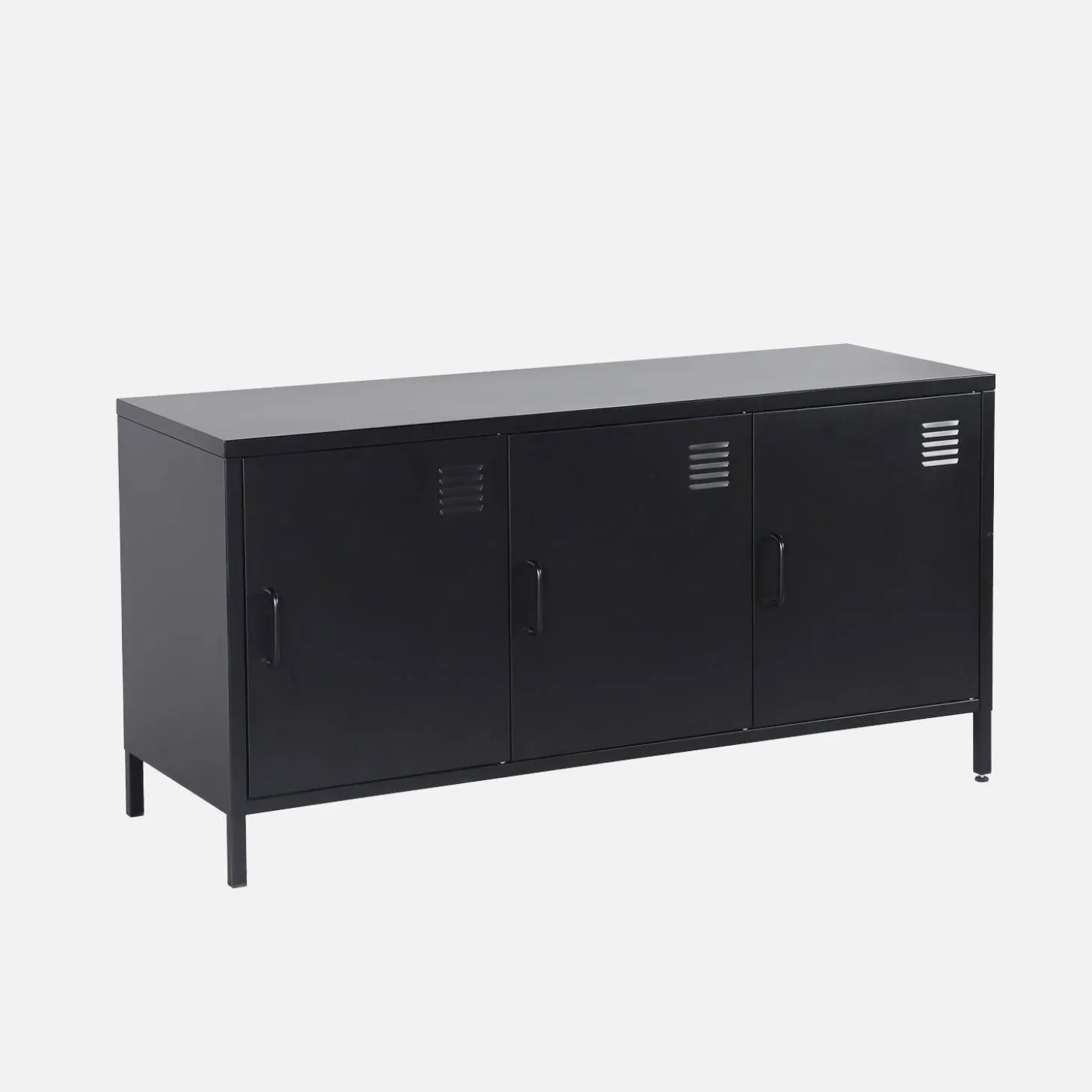 Industriële tv-meubel metaal 3 deuren 120cm