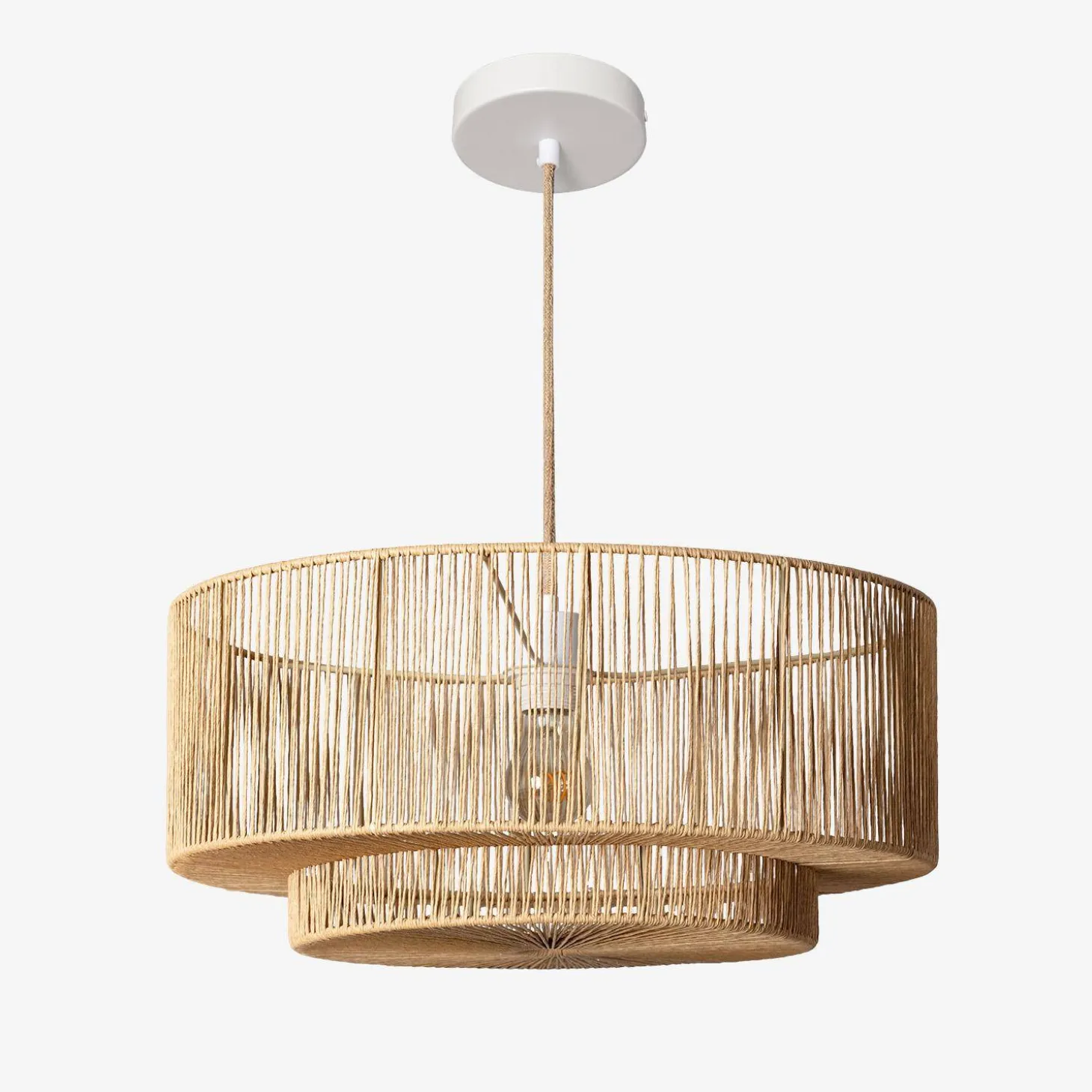 Interieur hanglamp, rotan effect, Ø 50cm