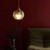 Interieur hanglamp van metaal en glas, Ø 20 cm