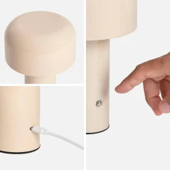 Interieur tafellamp, LED, metaal, Ø 13cm
