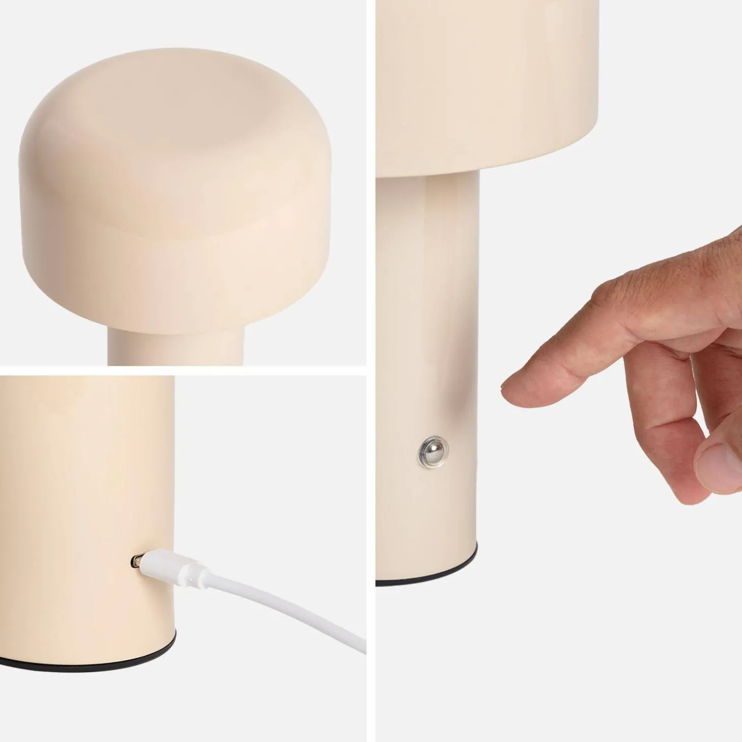 Interieur tafellamp, LED, metaal, Ø 13cm