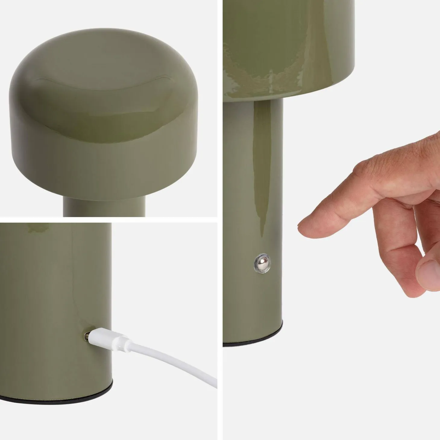 Interieur tafellamp, LED, metaal, Ø 13cm