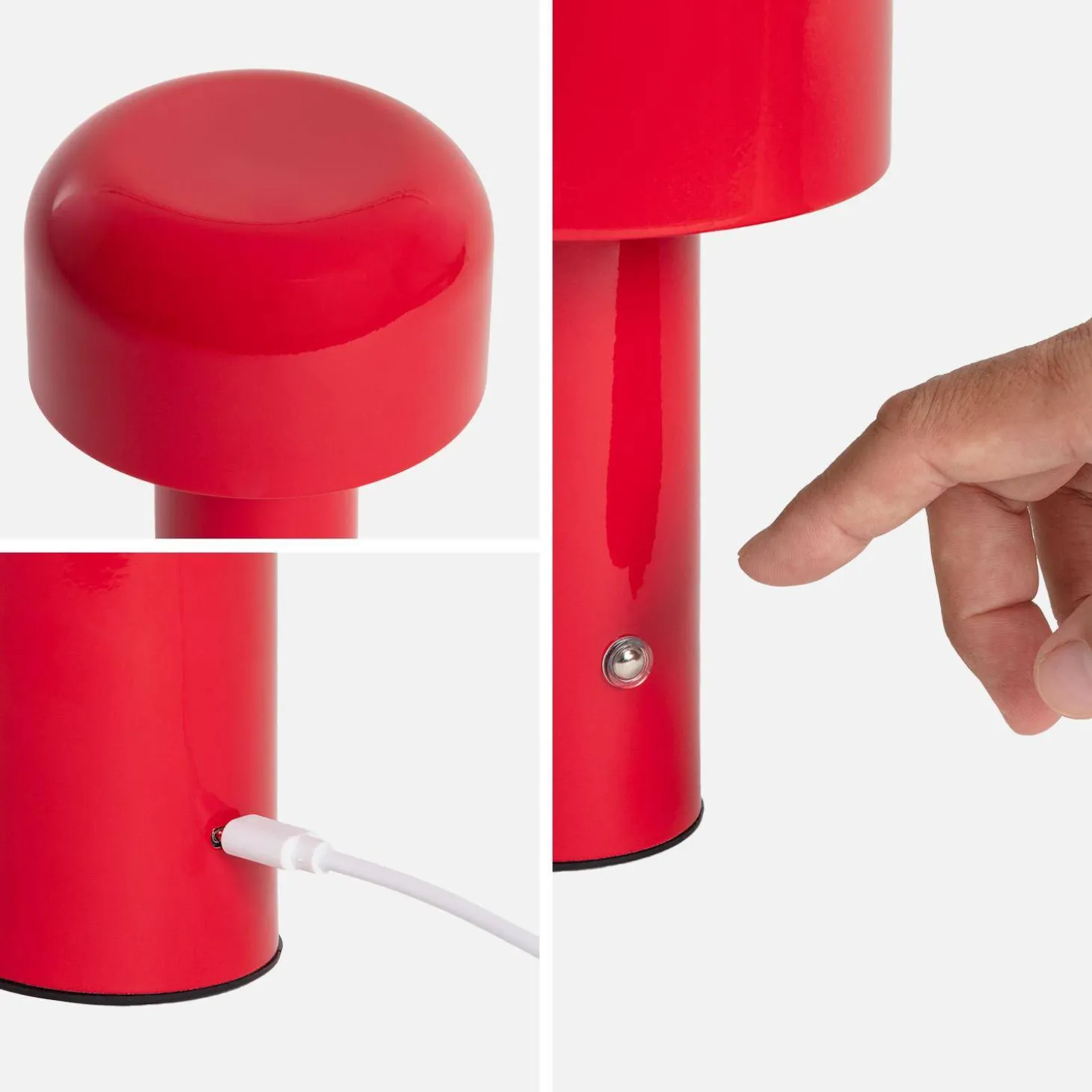 Interieur tafellamp, LED, metaal, Ø 13cm