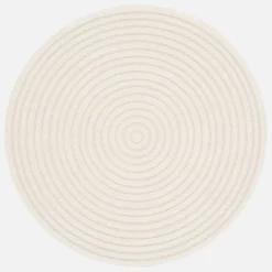 Interieurtapijt met cirkelpatroon in crèmekleur