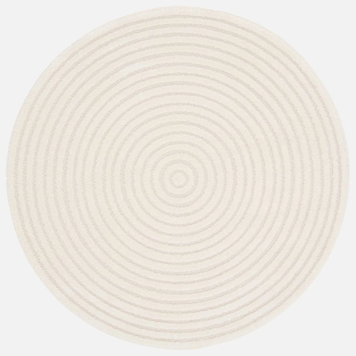 Interieurtapijt met cirkelpatroon in crèmekleur