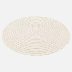 Interieurtapijt met cirkelpatroon in crèmekleur