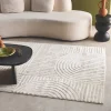Interieurtapijt met grafisch boogpatroon, crème