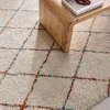 Interieur tapijt van shaggy stof, Berber-stijl, crèmekleurig en veelkleurig