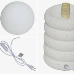Keramische tafellamp voor binnen gespikkeld H 28cm