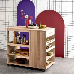 Keukentrolley met flessenrekken