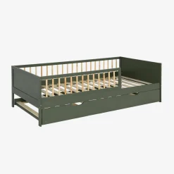 Kinderbed 90x190cm met lattenbodem en logeerlade dennenhout