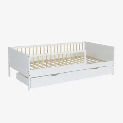 Kinderbed 90x190cm met lattenbodem en 2 lades dennenhout