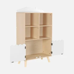 Kinderboekenkast met 2 deuren en 4 planken