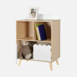 Kinderboekenkast met 2 planken en 2 deuren