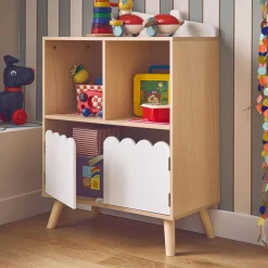 Kinderboekenkast met 2 planken en 2 deuren