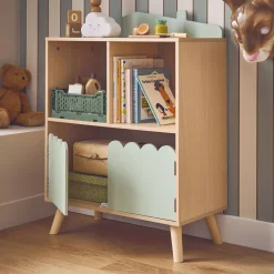 Kinderboekenkast met 2 planken en 2 deuren