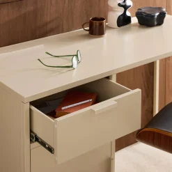 Kinderbureau metaal 1 deur en 1 lade