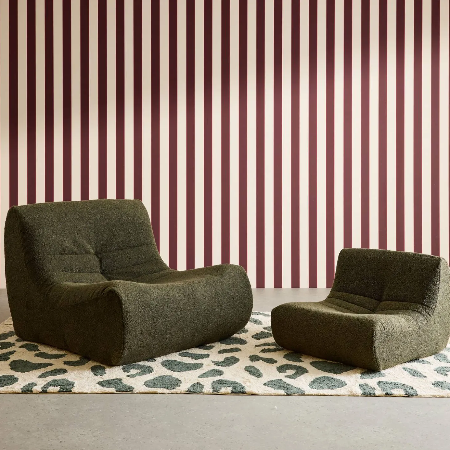 Kinderfauteuil met gestructureerde bouclé 1-zits