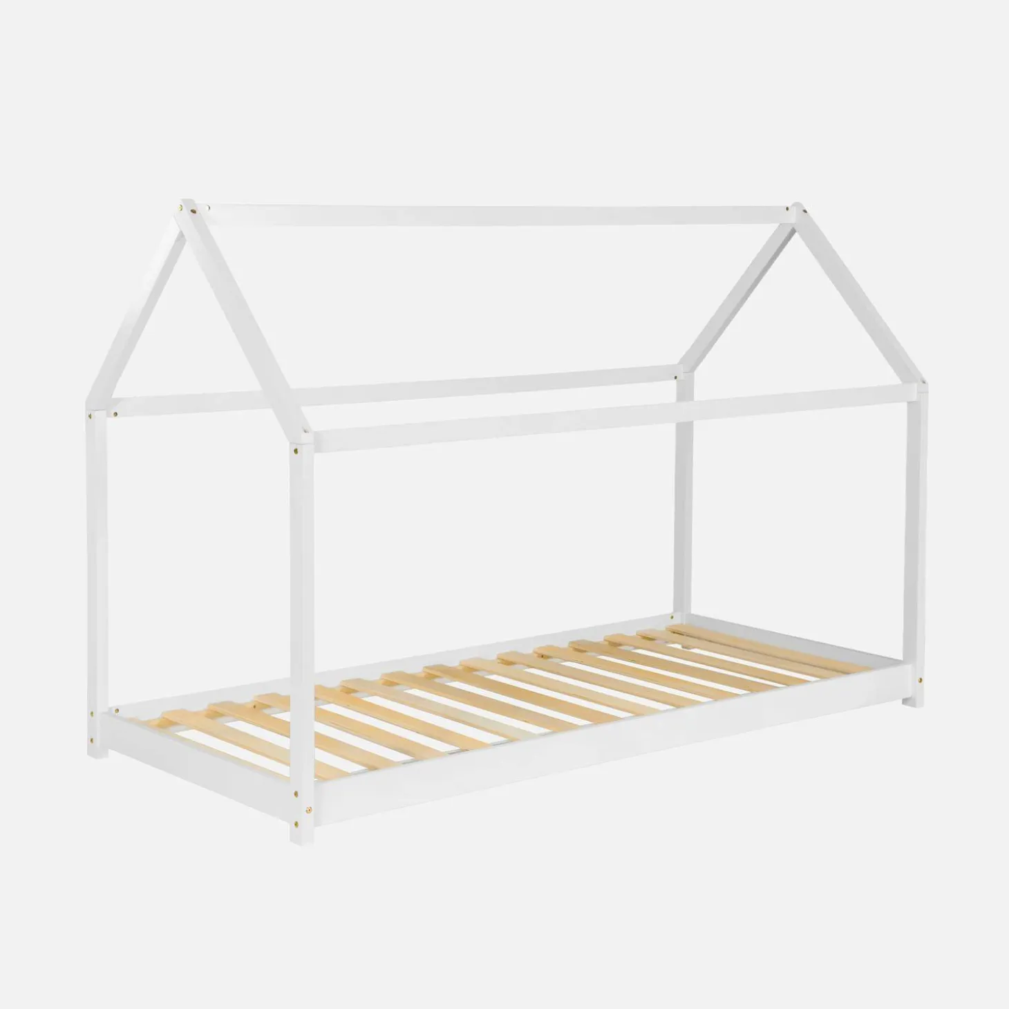 Kinderhutbed 90 x 190 cm in natuurlijk grenen, inclusief lattenbodem