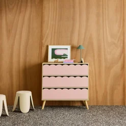 Kinderladekast houtdecor 3 lades