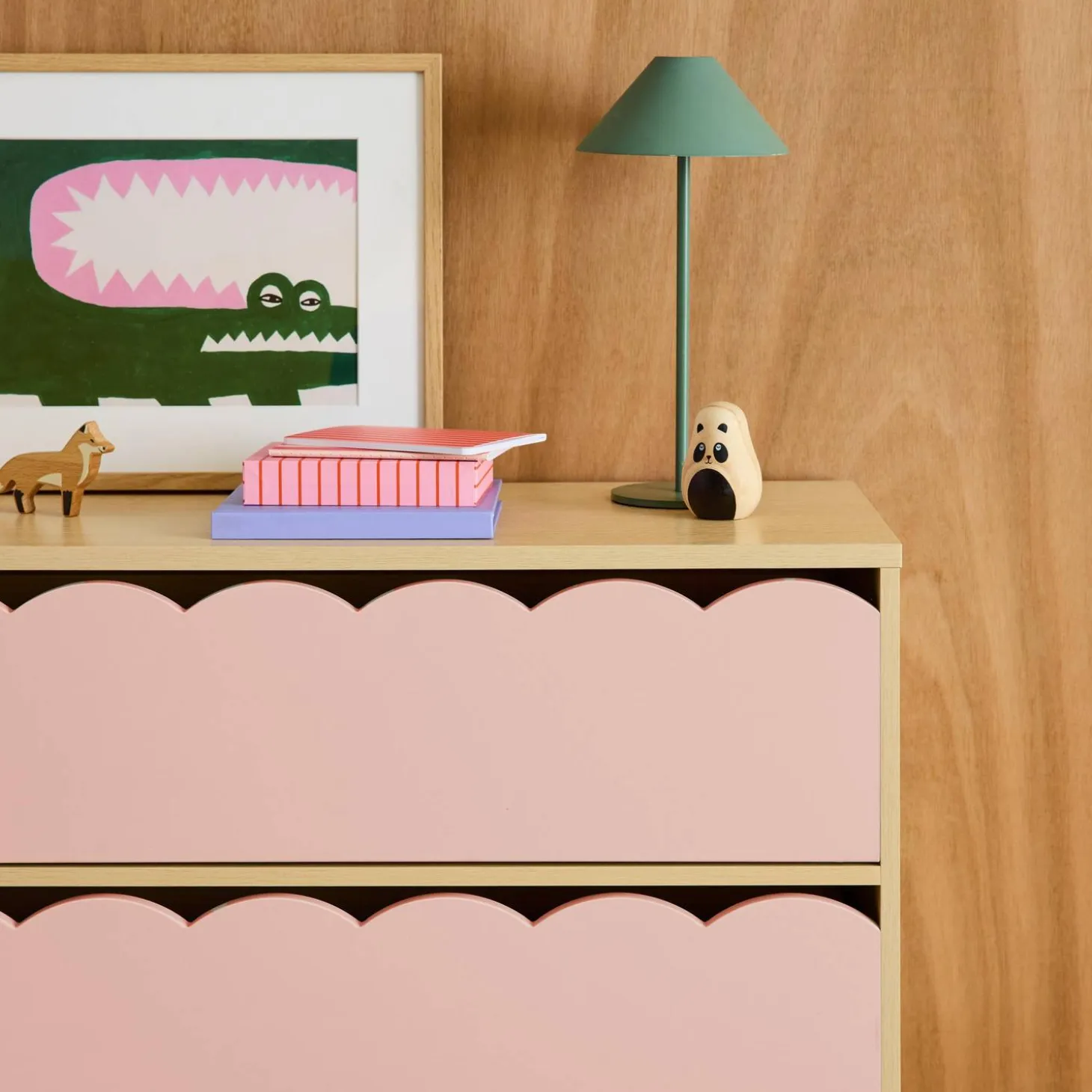Kinderladekast houtdecor 3 lades