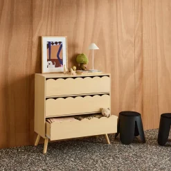Kinderladekast houtdecor 3 lades