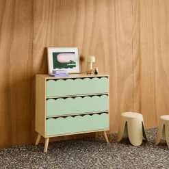 Kinderladekast houtdecor 3 lades