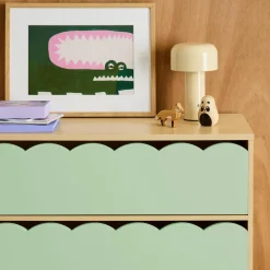 Kinderladekast houtdecor 3 lades