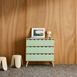 Kinderladekast houtdecor 3 lades