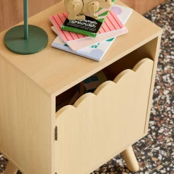 Kinder-nachtkastje houtdecor 1 deur