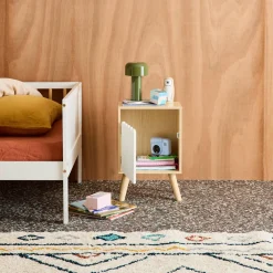 Kinder-nachtkastje houtdecor 1 deur