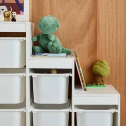 Kinderopbergmeubel met 6 opbergbakken trapvorm