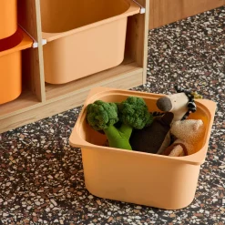Kinderopbergmeubel naturel 6 gekleurde bakken