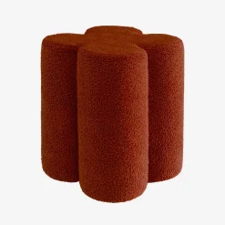 Klavervormige kruk/poef bouclé
