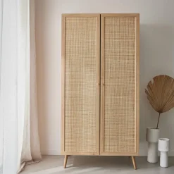 Kledingkast met 2 deuren hangruimte en plank 90cm