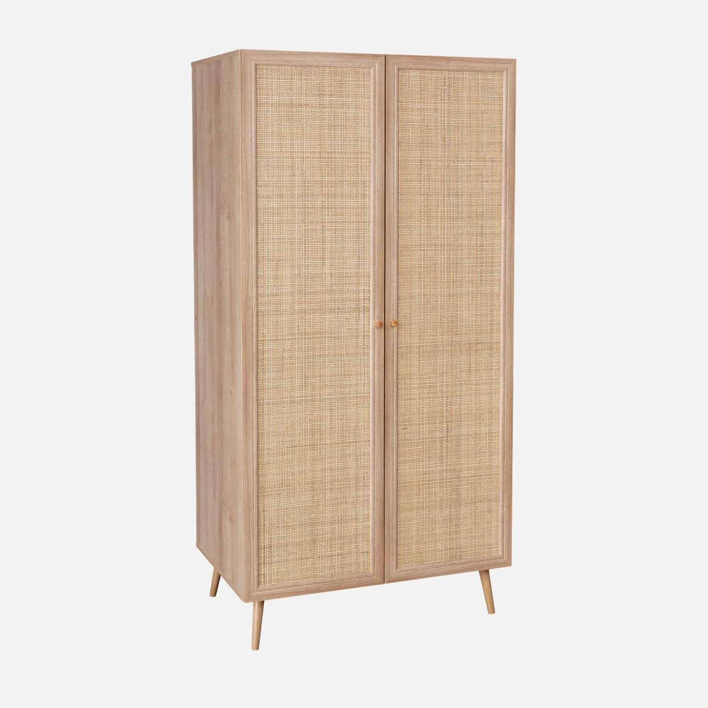 Kledingkast met 2 deuren hangruimte en plank 90cm