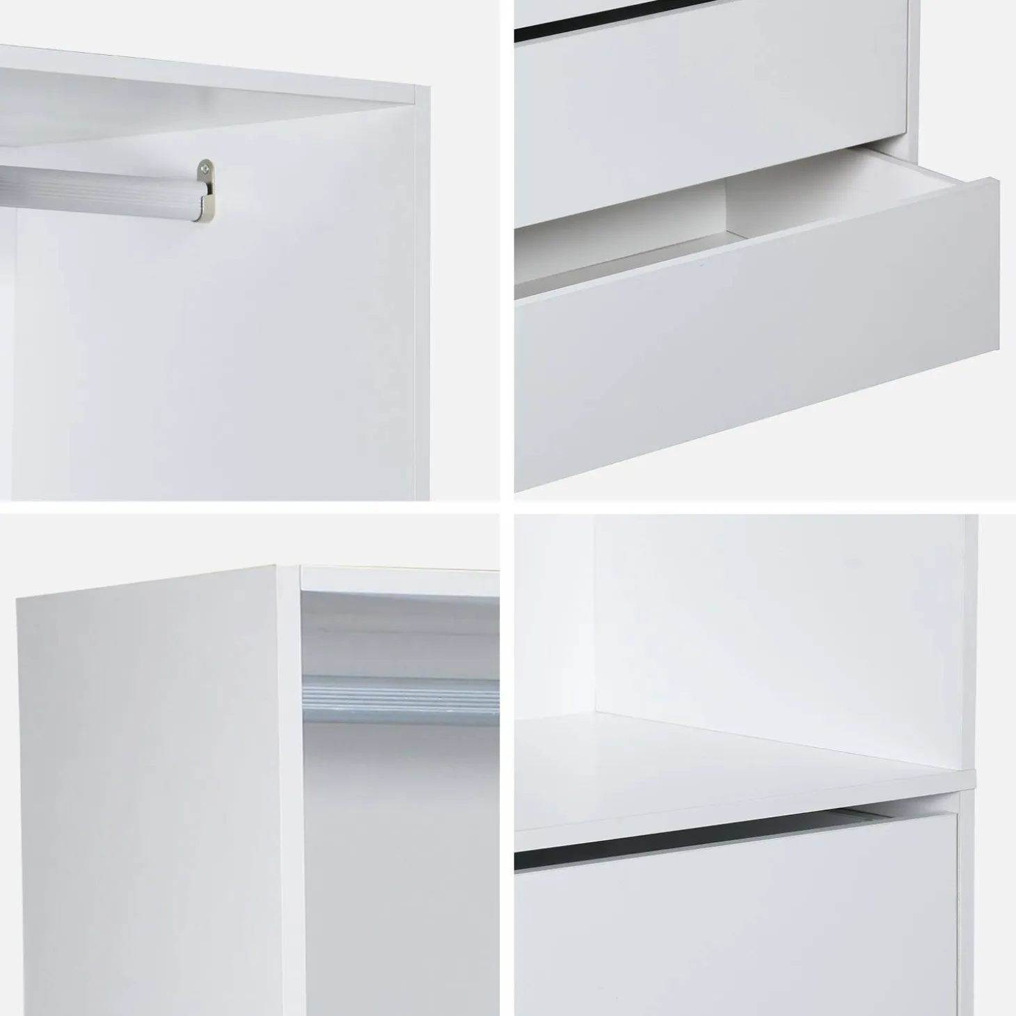 Kledingkast module hangruimte en 4 lades 80cm