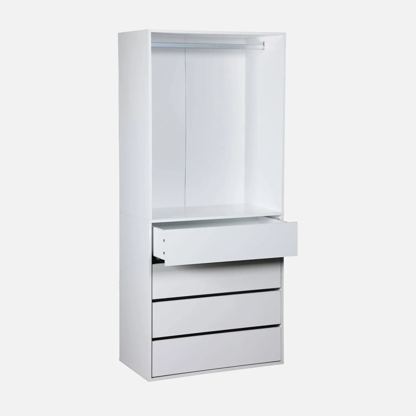 Kledingkast module hangruimte en 4 lades 80cm