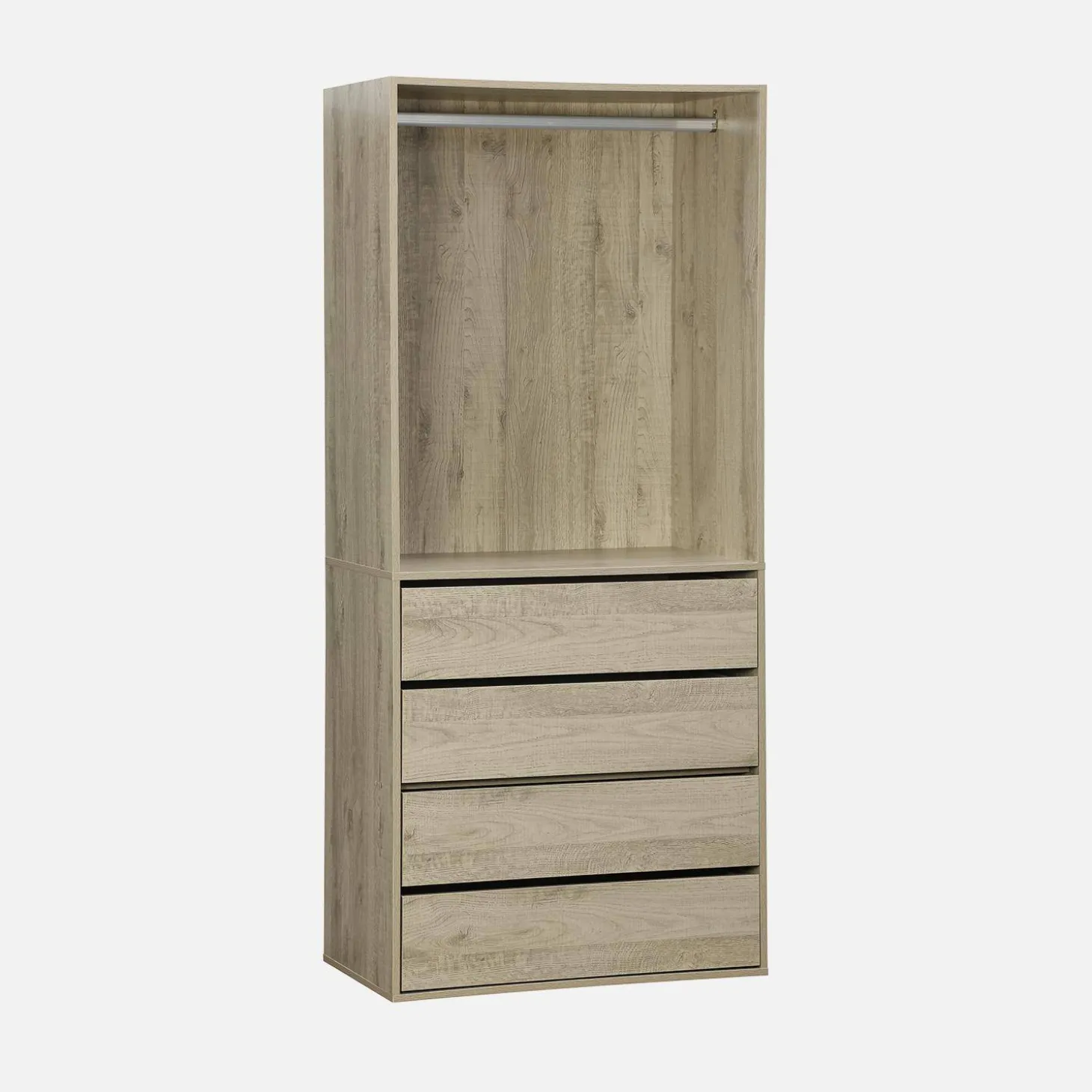 Kledingkast module hangruimte en 4 lades 80cm