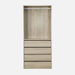 Kledingkast module hangruimte en 4 lades 80cm